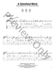 A Satisfied Mind Guitar and Fretted sheet music cover